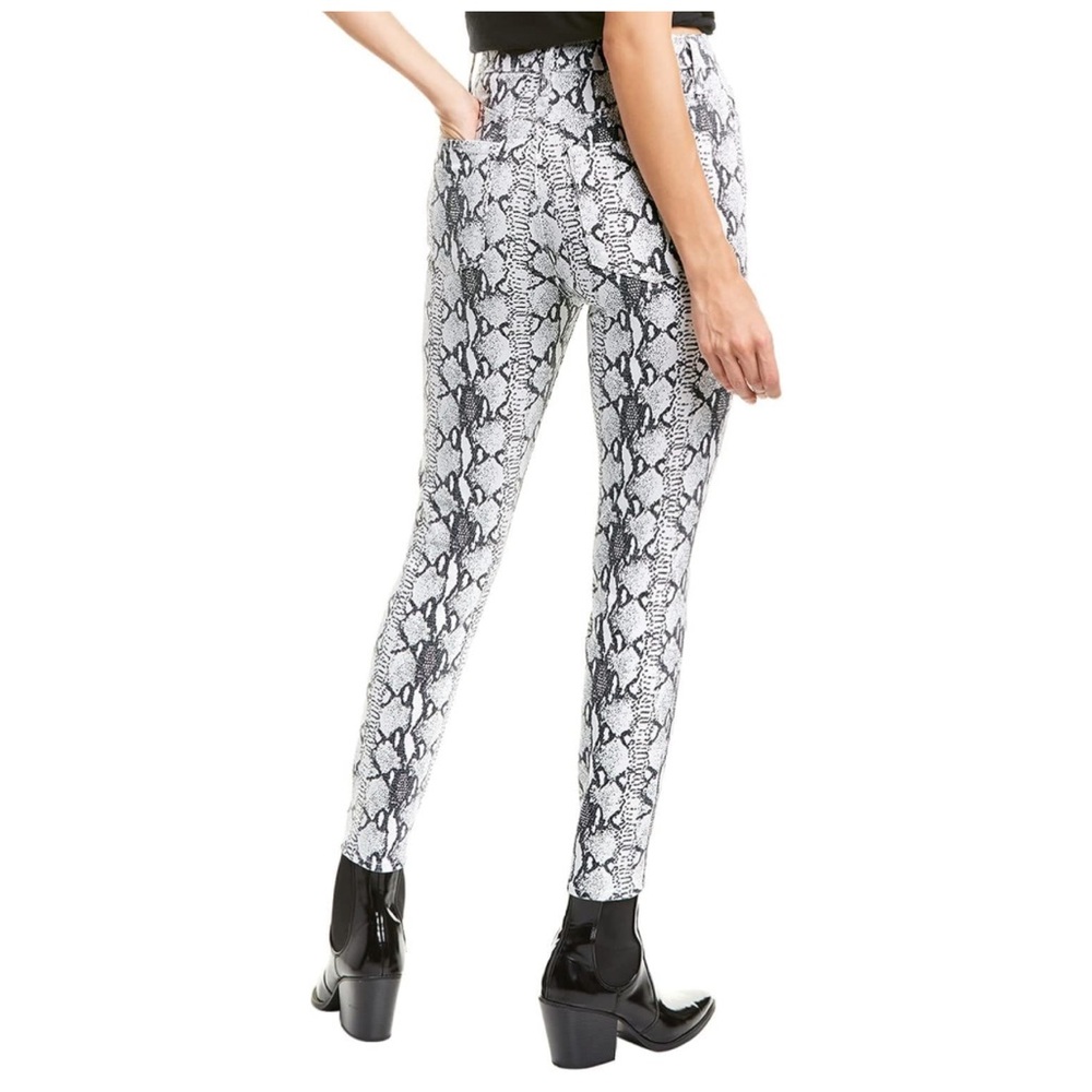 Frame Ali High-Rise Python-Print Cigarette Jeans - image 2